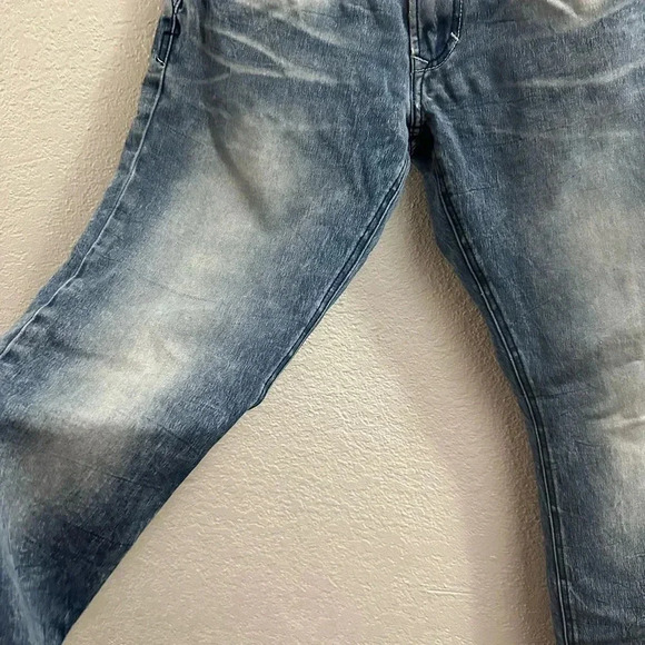 Buffalo David Bitton Jeans Mens 36x30 Blue Ash-X Skinny Stretch Denim Distressed - Picture 2 of 9